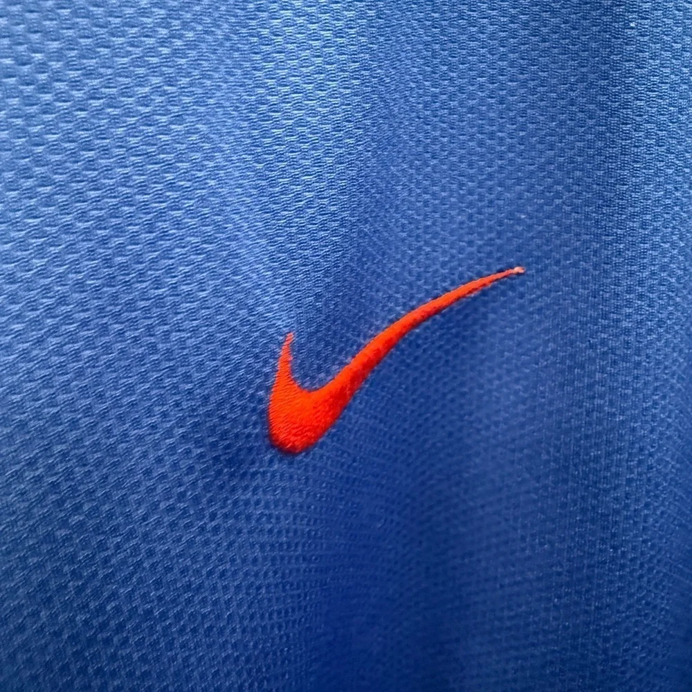 Nike Fit Dry Royal Blue & Red Cubs Sports Jersey Button Down Men’s Size Large